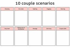 a table with ten couples in spanish