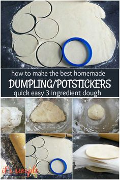 how to make the best homemade dumpling / pottickers quick easy 3 ingredient dough