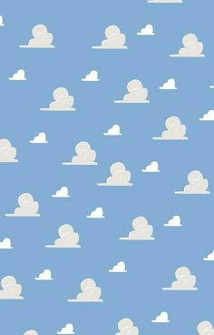 an image of clouds in the sky on a blue background with white outlines,