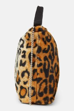 Marina Milani BAGS Sancia Eco Fur Leopard Print Shoulder Bag Faux Fur Bag, Brown Satin, Fur Bag, Elegant Bags, Bespoke Fashion, Orange Bag, Brown Leopard, Clothing Pieces, Chic Handbags