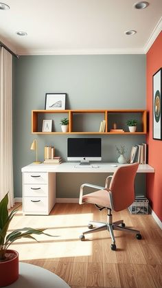 Turn your small home office room into a cozy and inviting haven for focused work.