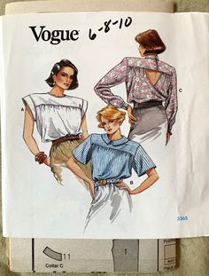 two women's blouses, one with ruffled shoulders and the other with short sleeves