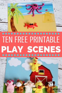 an easy play scene for kids to make with paper