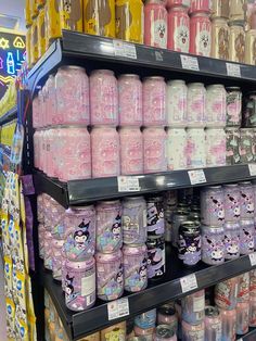 the shelves are filled with baby products for sale