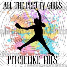 Cute Softball Quotes, Softball Things, Softball Cheers, Softball Funny, Softball Ideas, Splatter Background, Softball Pitcher, Softball Season