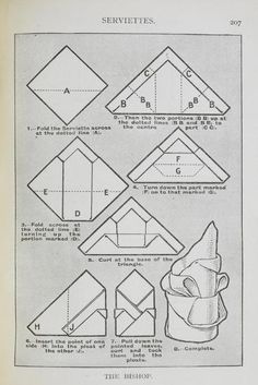 the instructions for how to make an origami table