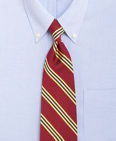 BB#1 Repp TieBurgundy-Gold Nice Shirts, Sports Coat, Striped Tie, Suits Coats, Brooks Brothers, Sport Coat, Pure Silk, Cool Shirts