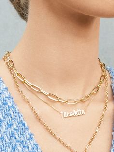 The beloved nameplate necklace gets even trendier thanks to upgraded fonts. Whether you opt for a classic name or a favorite phrase, the range of customizable options will help you put together a personal piece that is uniquely yours. Our BaubleBar Fine jewelry is finished with a thick layer of 18k real gold plating over 925 sterling silver. Cheap Gold Nameplate Bar Necklace, Gold Nameplate Bar Necklace As Gift, Dainty Gold-plated Nameplate Necklace, Baublebar Name Necklace, Gold-plated Nameplate Necklace, Nameplate Necklace Gold, Last Day To Order, Product Inspiration, Early Black Friday