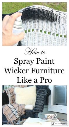 how to spray paint wicker furniture like a pro