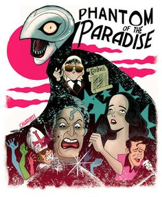 an image of a movie poster for the film phantaom of the paradise