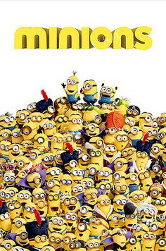 the movie poster for despicable me, with many minion characters in it