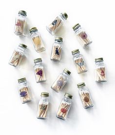 Butterfly Menagerie Jar Matches - Studio Portmanteau Diptyque Candles Jar Bulb, Tiny Jars Michaels Stores, Gifts In Small Glass Jars, Tiny Jar Candles, Small Jars-candles, Gifts In Mini Jars, Match Jar, Antique Medallion, Butterfly Sunflower