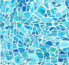 a blue and green mosaic tile background