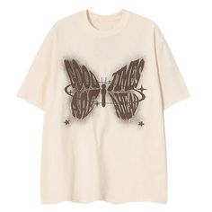 Outfit Oversize, Butterfly Shirt, Fasion Outfits, Funny Hats, Colorful Butterfly, Aesthetic Shirts, Crop Top Outfits, Streetwear Tshirt, Print Crop Tops