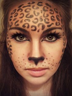 Halloween Face Paint Designs, Obličejové Masky, Makeup Zombie, Leopard Face