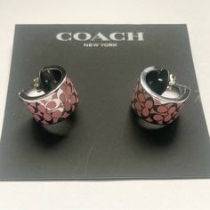 Coach Signature Huggie Earrings Pink Silver Nwt Plated Brass And Enamel Sterling Silver Post Butterfly Closure 1/4" (L) X 1/2" (H) Price Is Firm. Discounts On Bundles Non Smoking Environment. See My Closets For More Sizes , Styles And Brands. Brands We Carry: Coach, Michael Kors, Polo Ralph Lauren, Calvin Klein, Tommy John, Lucky Brand, Guess, Sam Edelman, Steve Madden, Betsey Johnson, Nike, Under Armor, Adidas, Alfani, Giani Bernini, Madden Girl, Kate Spade, Timberland, Tommy Hilfiger, Clarks, Silver Clip-on Earrings For Anniversary, Formal Silver Coach Jewelry, Coach Silver Jewelry For Formal Occasion, Elegant Silver Coach Jewelry, Pink Fine Jewelry Huggie Earrings For Gift, Coach Silver Jewelry, Coach Silver Jewelry For Gift, Elegant Coach Sterling Silver Jewelry, Silver Coach Jewelry For Gift