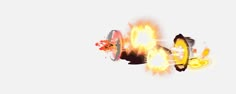 an animated image of a fireball with flames coming out of it