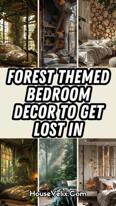 forest themed bedroom decor to get lost in