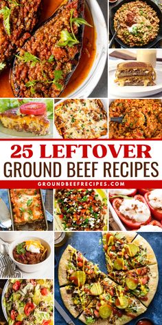 Wondering what to do with leftover hamburger meat? Check out these easy family dinners featuring leftover cooked ground beef! There are lots of uses for leftover ground beef like pizza, salad, tacos, and other main course recipes! Leftover Meat Recipes, Leftover Hamburger Meat, Leftover Ground Beef Recipes, Leftover Ground Beef, Ground Beef Pasta Recipes, Beef Pasta Recipes, Beef Meals, Cube Steak Recipes, Beef Dinners