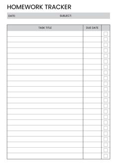 a printable work tracker is shown in the form of a blank sheet with lines on it