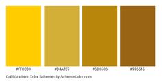 the color chart for different shades of yellow