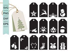 christmas gift tags with different designs and shapes to cut out for your own holiday gifts