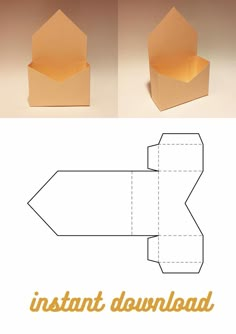 the instructions for how to make an origami box with paper and glue on it