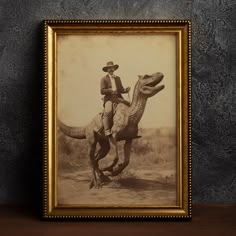 Dinosaur Cowboy Vintage Photography Art Poster Print Dark - Etsy Home Decor Western, Dark Academia Gothic, Cowboy Posters, Western Wall Decor, Cowboy Vintage, Decor Western, Gothic Home, Deco Retro, Gothic Home Decor