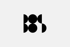 the letter b is made up of black circles and letters that appear to be overlapping