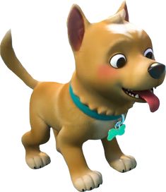 a cartoon dog with its tongue out