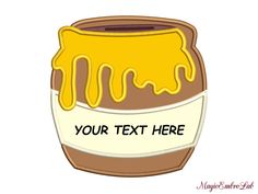 a jar of peanut butter with the text your text here