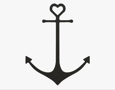 an anchor with a heart on it