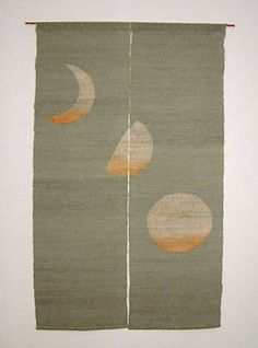 an image of a painting with three circles on the wall and one half moon in the sky