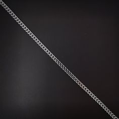 17.5 Inch Real Silver Plated Curb Necklace Chain for Jewelry Necklace Making, 17 1/2 x 5/32 x 1/16 Inches, CN-WG-17.7-0620 - DLUXCA Necklace White Gold, Curb Chain Necklace, Necklace White, Dainty Necklace, Curb Chain, Necklace Chain, Chain Styles, Spring Rings, Chain Length