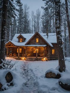 Winter Cabins, Cheap Log Cabins, Dream Cabin, American Houses, Winter Cabin, Cottage Ideas, Log Home, Log Cabins, Winter Pictures