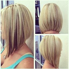 Medium Angled Bobs, Long Angled Bob Hairstyles, Kort Bob, Messy Bob Hairstyles, Bob Hairstyles For Thick