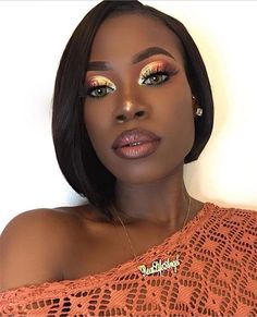 Makeup Looks For Black Women, Fall Eyeshadow Looks, Fall Eyeshadow, Maquillage On Fleek, Professional Haircut, Make Up Ideas, Makeup Idea, Beauty Make-up, Looks Black