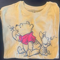 Beautiful Winnie The Pooh & Piglet T Shirt Pooh Shirt, Winnie The Pooh Shirt, Winnie The Pooh Piglet, Pooh Piglet, Disney Tops, Shirt Color, Red Yellow, Winnie The Pooh, Colorful Shirts