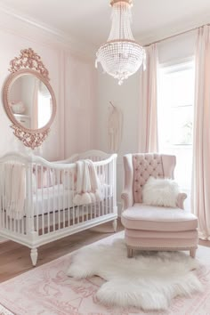 Create a timeless girl nursery with vintage decor and traditional touches. Find classic ideas that showcase elegant designs for a beautifully styled and serene baby room.Clear chat Parisian Style Nursery, Baby Room Design Girl, Elegant Baby Girl Nursery, Baby Rooms Girl, Elegant Nursery Girl, Elegant Playroom, Elegant Girl Nursery, Baby Room Ideas Girl, Cute Baby Rooms