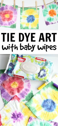 an image of tie - dye art with baby wipes on the app store page