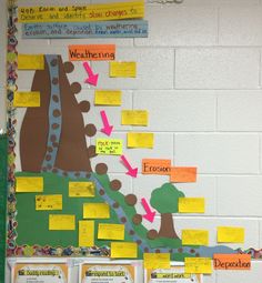 Interactive Word Wall, Science Word Wall, Slow Changes, Earth Science Lessons, Fourth Grade Science, Middle School Science Classroom, Science Anchor Charts, Montessori Science, Second Grade Science