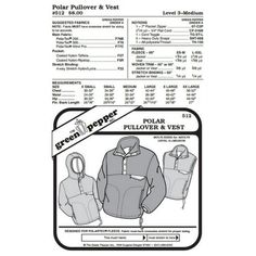 an instruction manual for the pullover and hoodie pattern, with instructions on how to sew