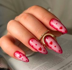 Red And Pink Nail Designs, Nail Art Ideas, Fire Nails, Dream Nails, Funky Nails, Fancy Nails, Chic Nails