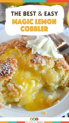 the best and easy magic lemon cobbler recipe is so good you won't even eat it