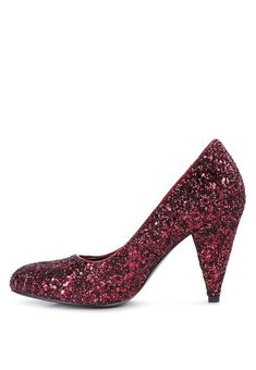 These glitter conical sandals are gorgeous pairs of mid heel dress shoes that boost any evening outfit. Comes with a softly padded insole that cuts strain. Outer material: Glitter Lining Material: Synthetic Outer sole: TPR Closed Toe Pointed Heeled Boot Conical Heels Glitter Shoes Women's Party Sandals