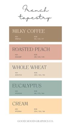 the color scheme for milk and coffee