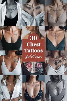 the cover of 30 chest tattoos for women