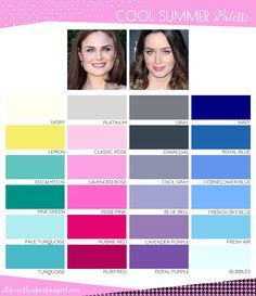 Cool Summer Color Palette, Summer Color Palettes, Soft Summer Color Palette, Soft Summer Colors