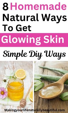 Want to get healthy glowing skin at home ? Then check out these 8 simple natural beauty recipes to get glowing skin. Home remedies for glowing skin. Diy beauty remedies. Home Remedy For Skin Care, Home Remedies For Glowing Skin, Remedies For Glowing Skin, Get Glowing Skin, Natural Beauty Remedies, Skin Care Routine 30s, Natural Beauty Recipes, Hair Care Recipes, Natural Glowing Skin