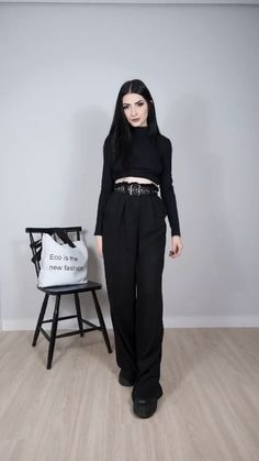 Alternative Workplace Fashion, Wednesday Outfit Work, Alternative Work Outfit Corporate Goth, Adult Goth Outfits, Minimal Goth Outfit, Goticas Aesthetic Outfit, Cozy Goth Outfit, Goth Work Outfits, Goticas Aesthetic